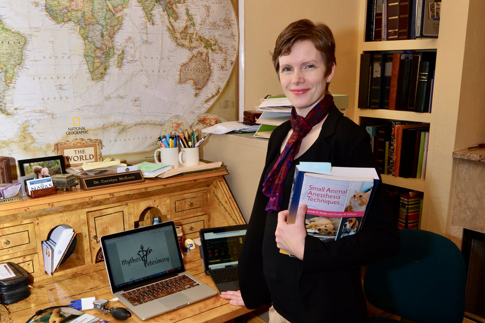 Mythos Veterinary - Carolyn Standing in Office